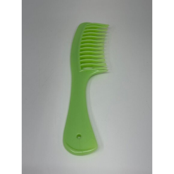 Wide Tooth Green Detangling Comb – 7.5" Plastic Hair Comb with Handle - Picture 5 of 7